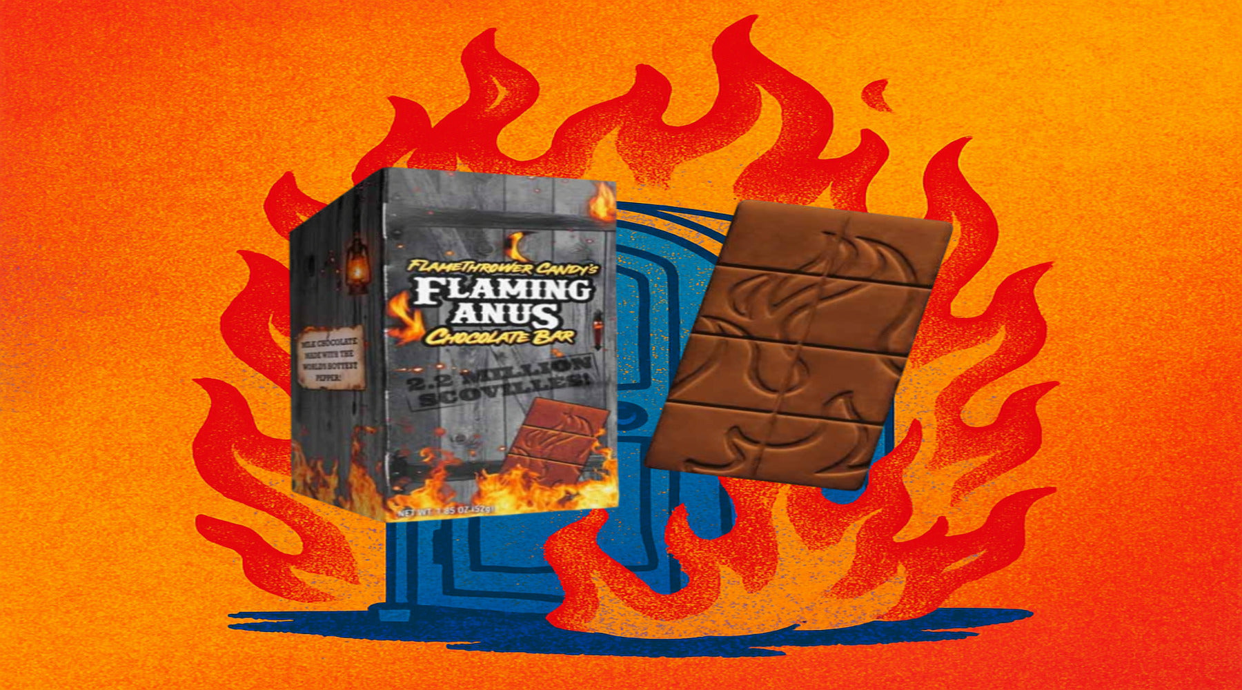 Flaming Anus Spicy Chocolate Bar | YEG Exotic Edmonton Candy & Pop