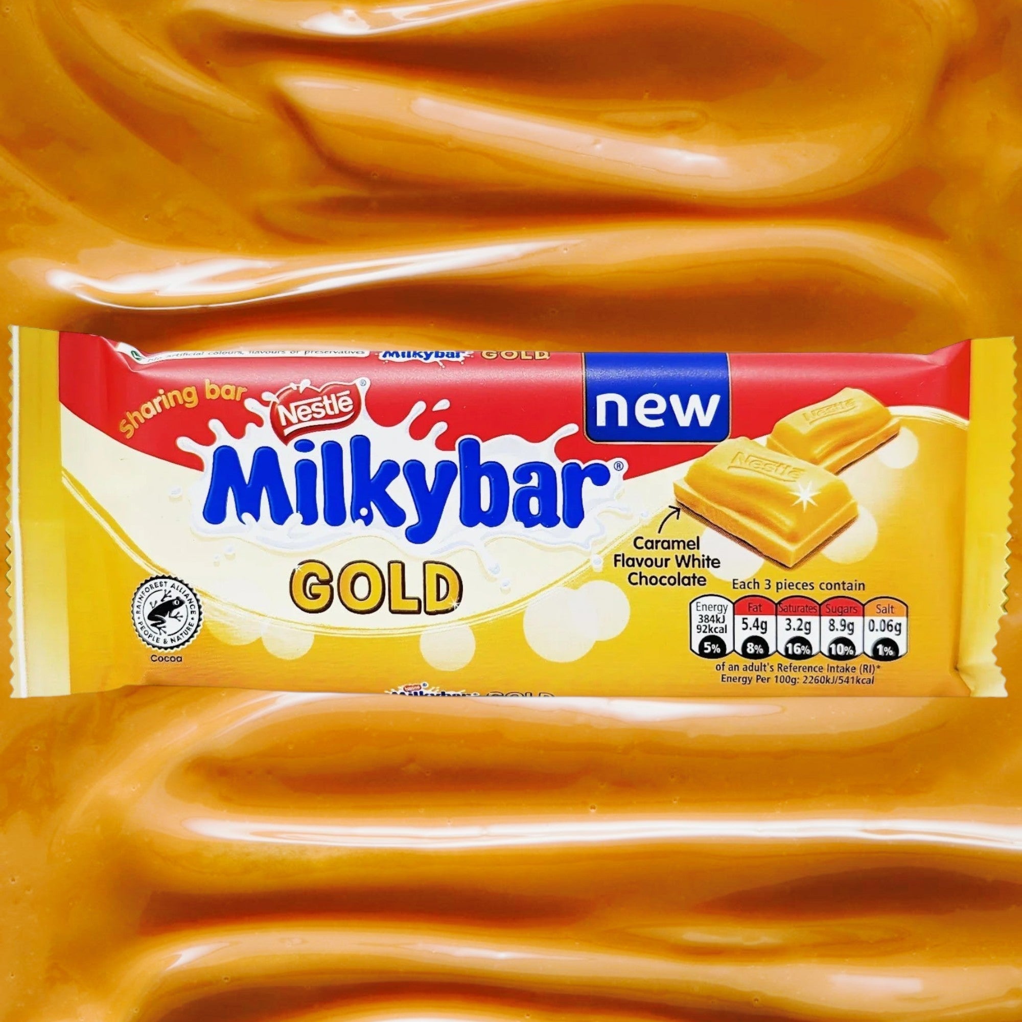 Milkybar Gold Block 90g: Caramelised White Chocolate Bliss Now at YEG Exotic