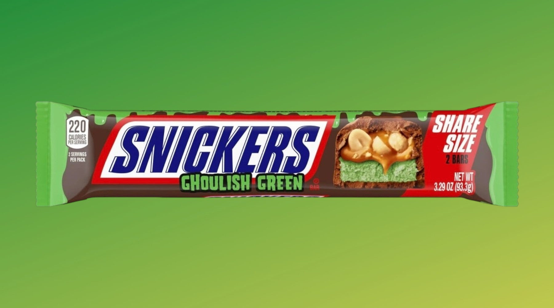 🍫 Snickers Ghoulish Green Share Size – A Spooky Twist on a Classic at YEG Exotic