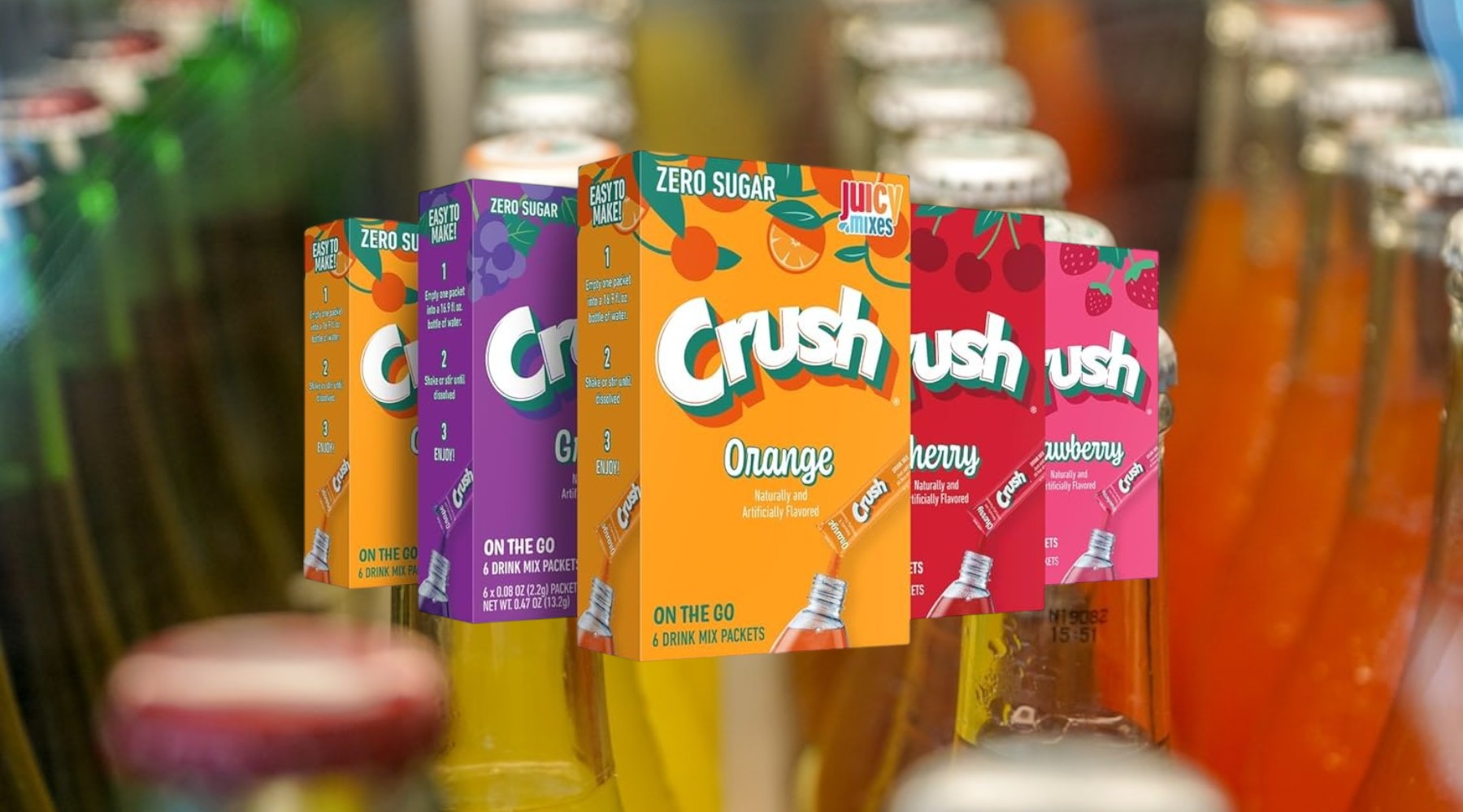 Crush On The Go Sugar Free Drink Mix Packets – Refreshing Flavour Anytime