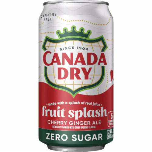 Canada Dry Fruit Splash Cherry Ginger Ale Zero
