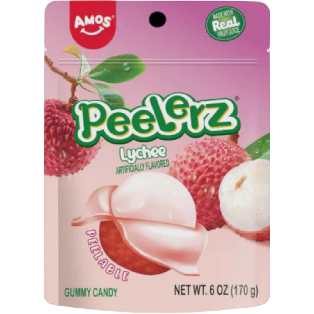 Amos Peelerz Gummy Peach Peg Bag 6oz