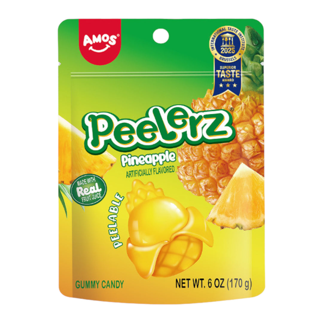 Amos Peelerz Gummy Pineapple Peg Bag 6oz