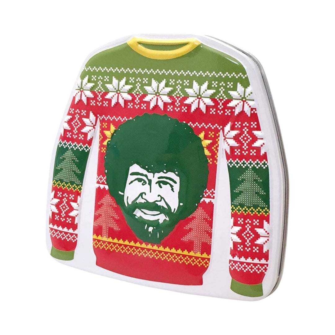 Merry Bob Ross Sweater Tin