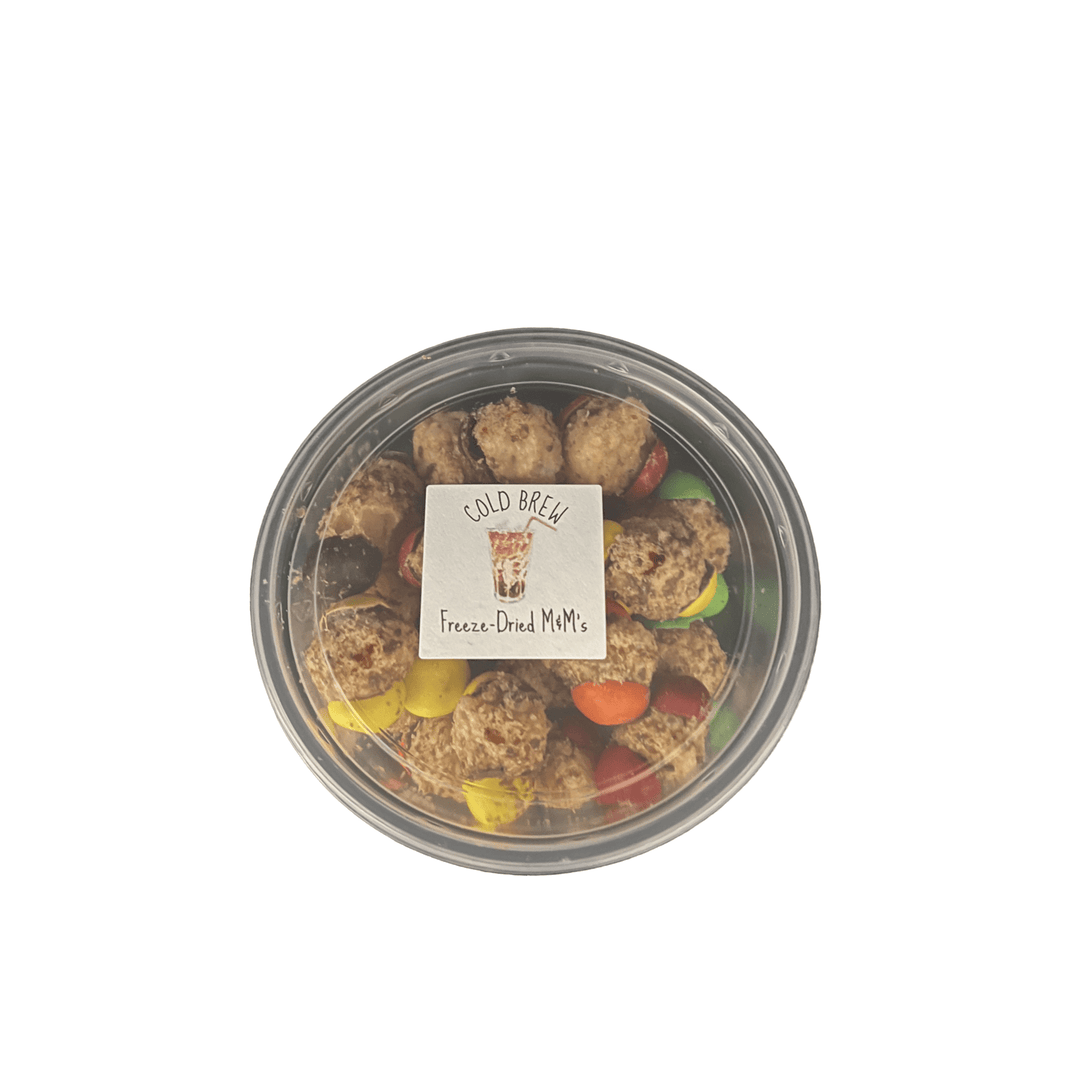 Freeze dried M&M caramel cold brew