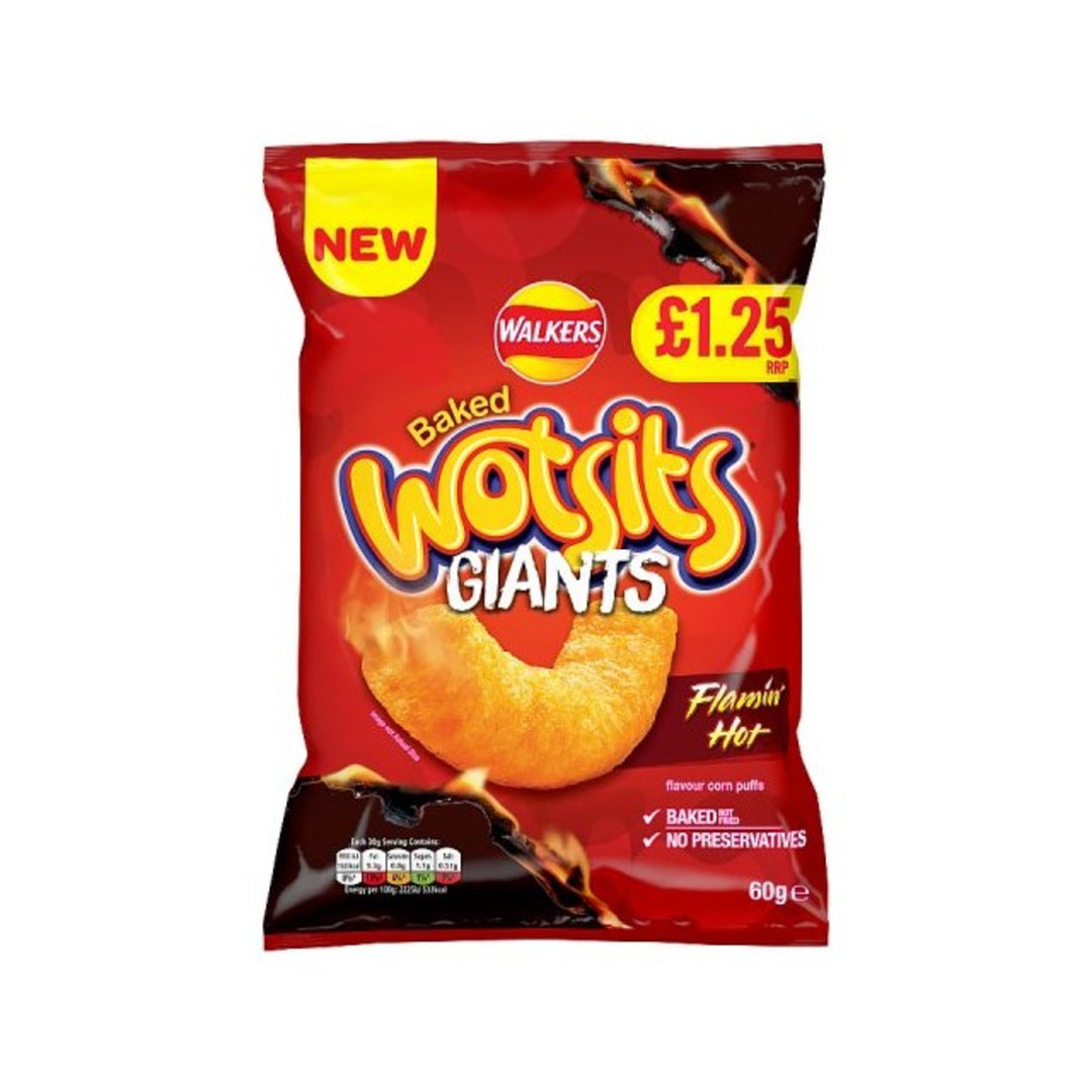 Walkers Wotsit Giant Flaming Hot 60g