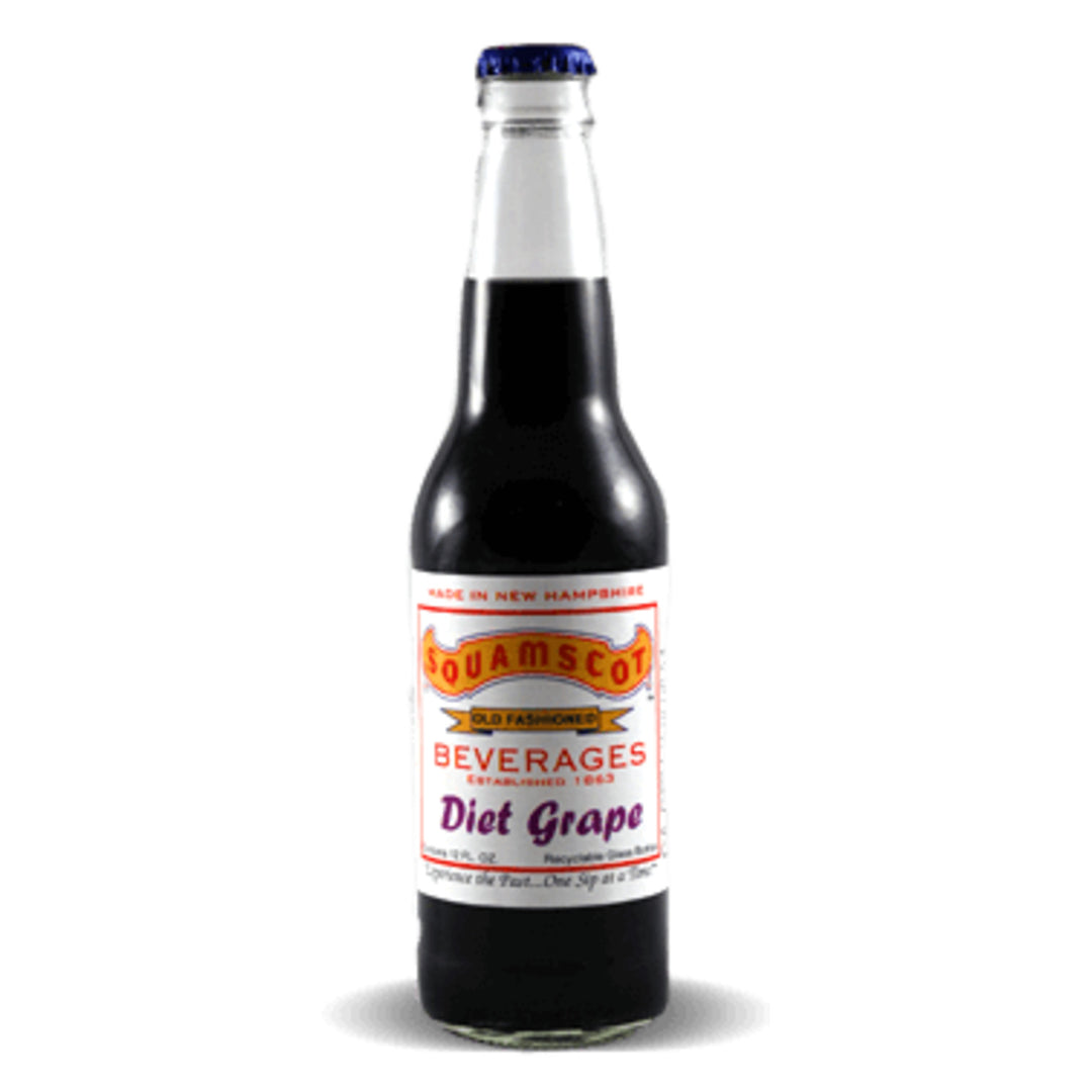 Squamscot Diet Grape Soda 12oz