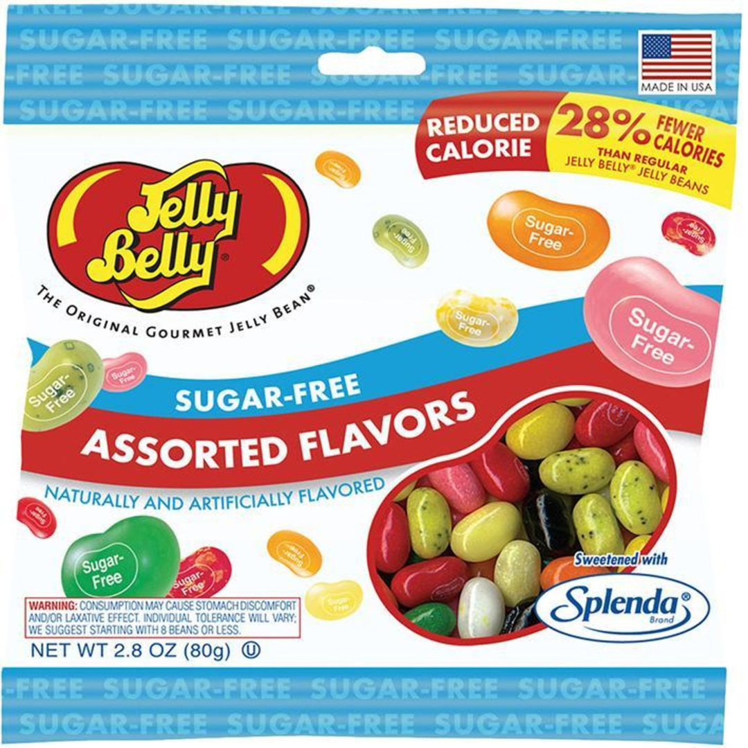 JELLY BELLY SUGAR FREE ASSORTED JELLY BEANS 2.8 OZ PEG BAG