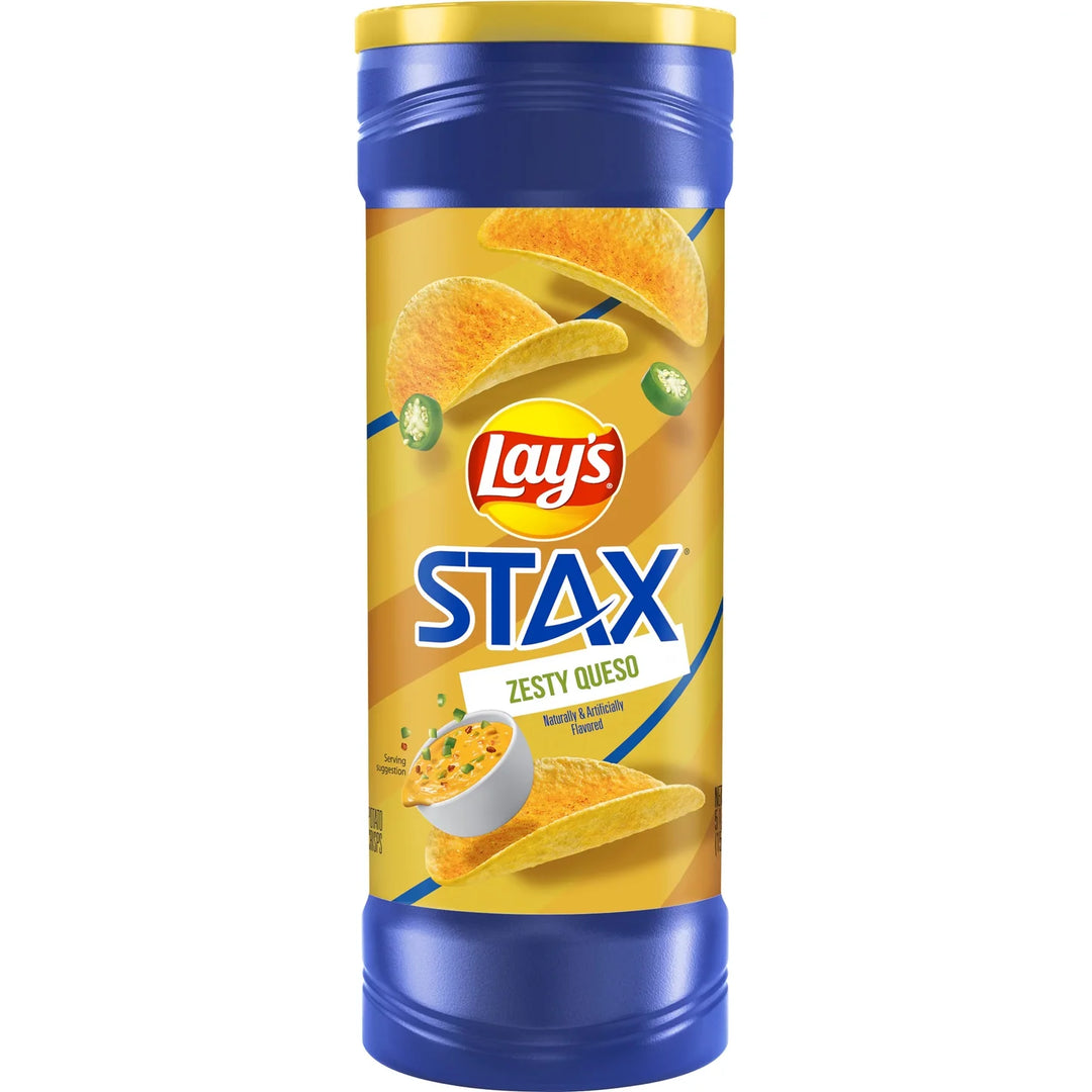 Lay's Stax Canister Zesty Queso