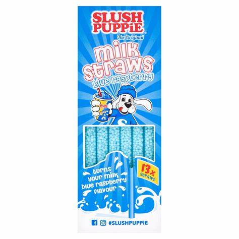 Slush Puppie Milk Straws Blue Raspberry