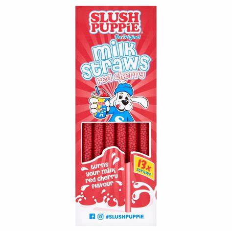 Slush Puppie Milk Straws Red Cherry