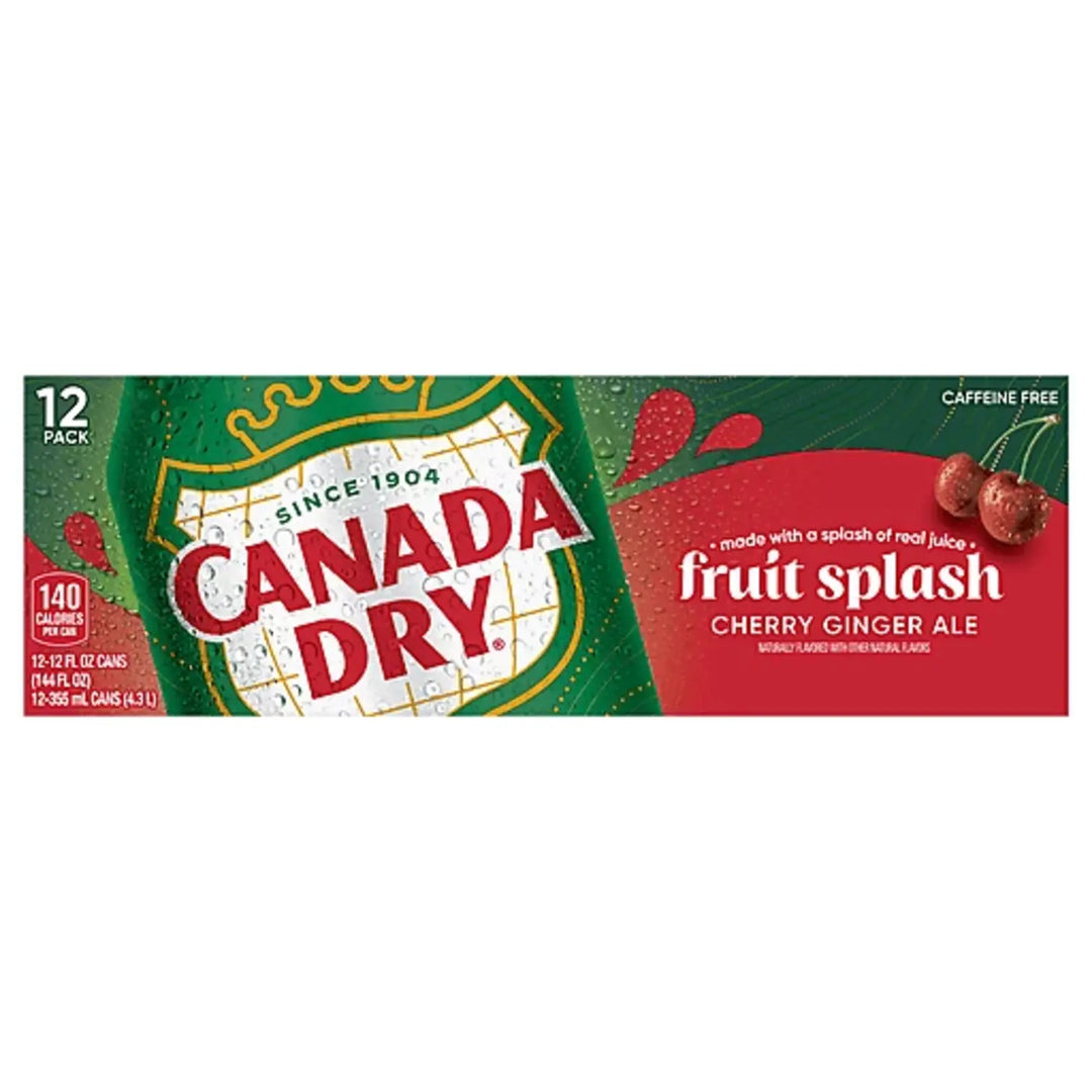 Canada Dry Fruit Splash Cherry Ginger ale 12 Pack