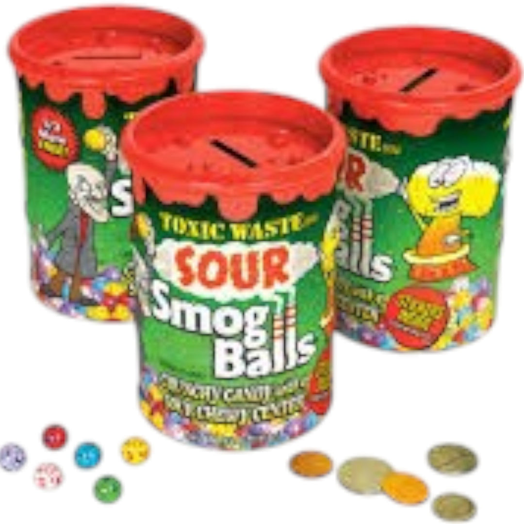 Toxic Waste Sour Smog Balls Bank 114g