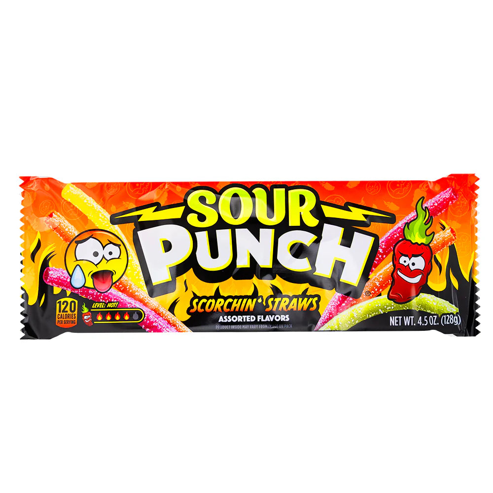 Sour Punch Scorchin Straws