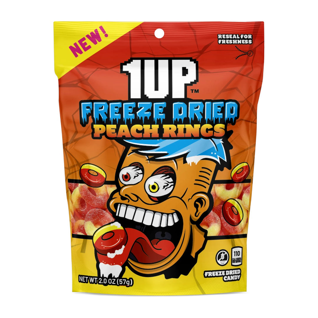 1up Freeze Dried Peach rings