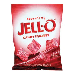 JELL-O SOUR CHERRY SQUARES 4.5 OZ