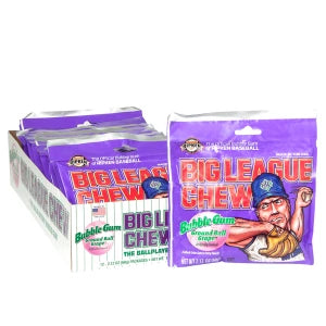 BIG LEAGUE CHEW GRAPE BUBBLEGUM 2.12 OZ POUCH