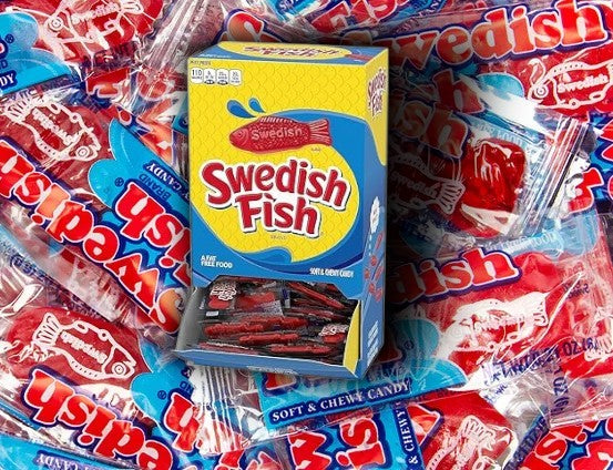 🐟 Individually Wrapped Swedish Fish — Perfectly Portionable, Fruitily Fun!