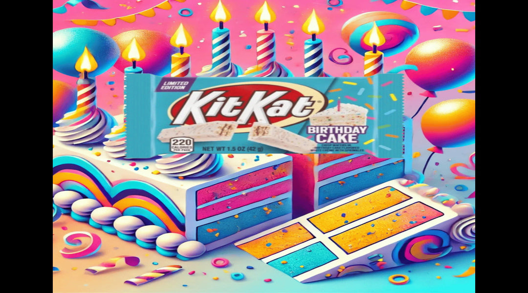 Celebrate Every Bite: Birthday Cake KitKat Now at YEG Exotic!