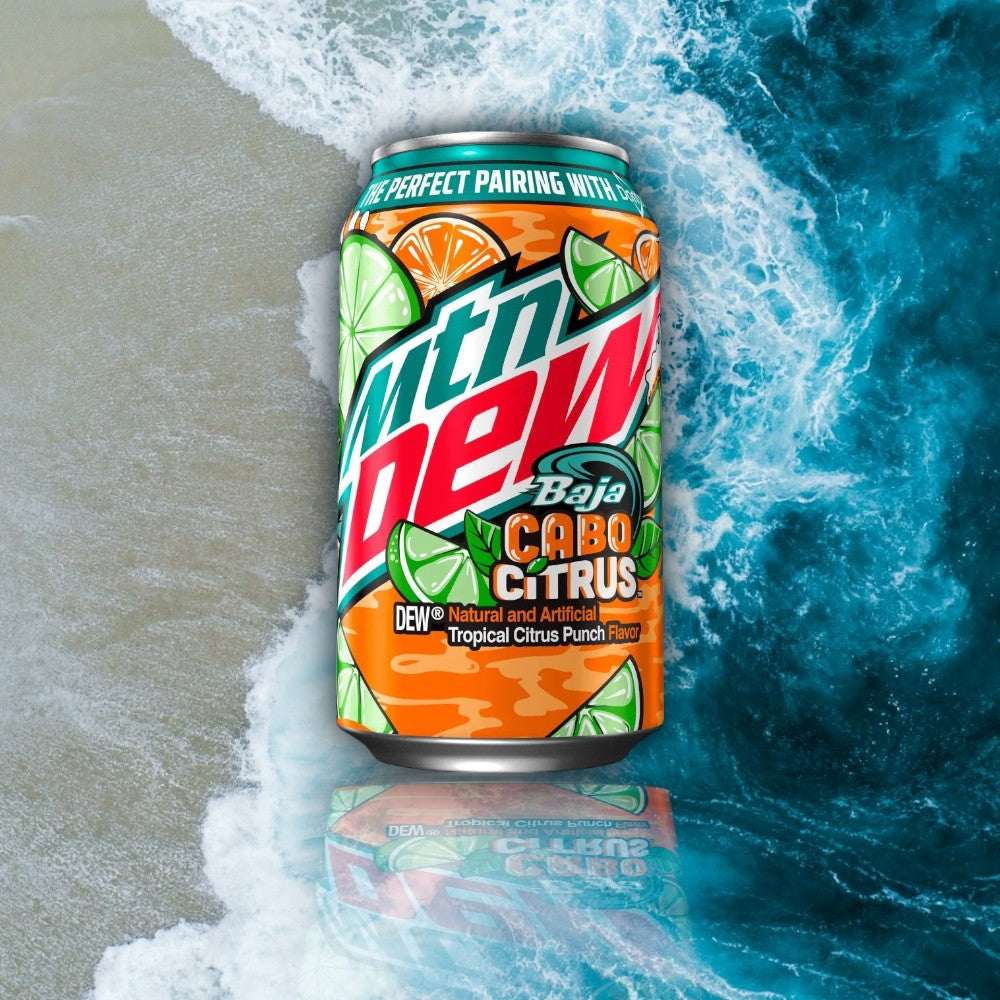 🍹 Mountain Dew Baja Cabo Citrus — Tropical Flavour, Now in a Can at YEG Exotic!