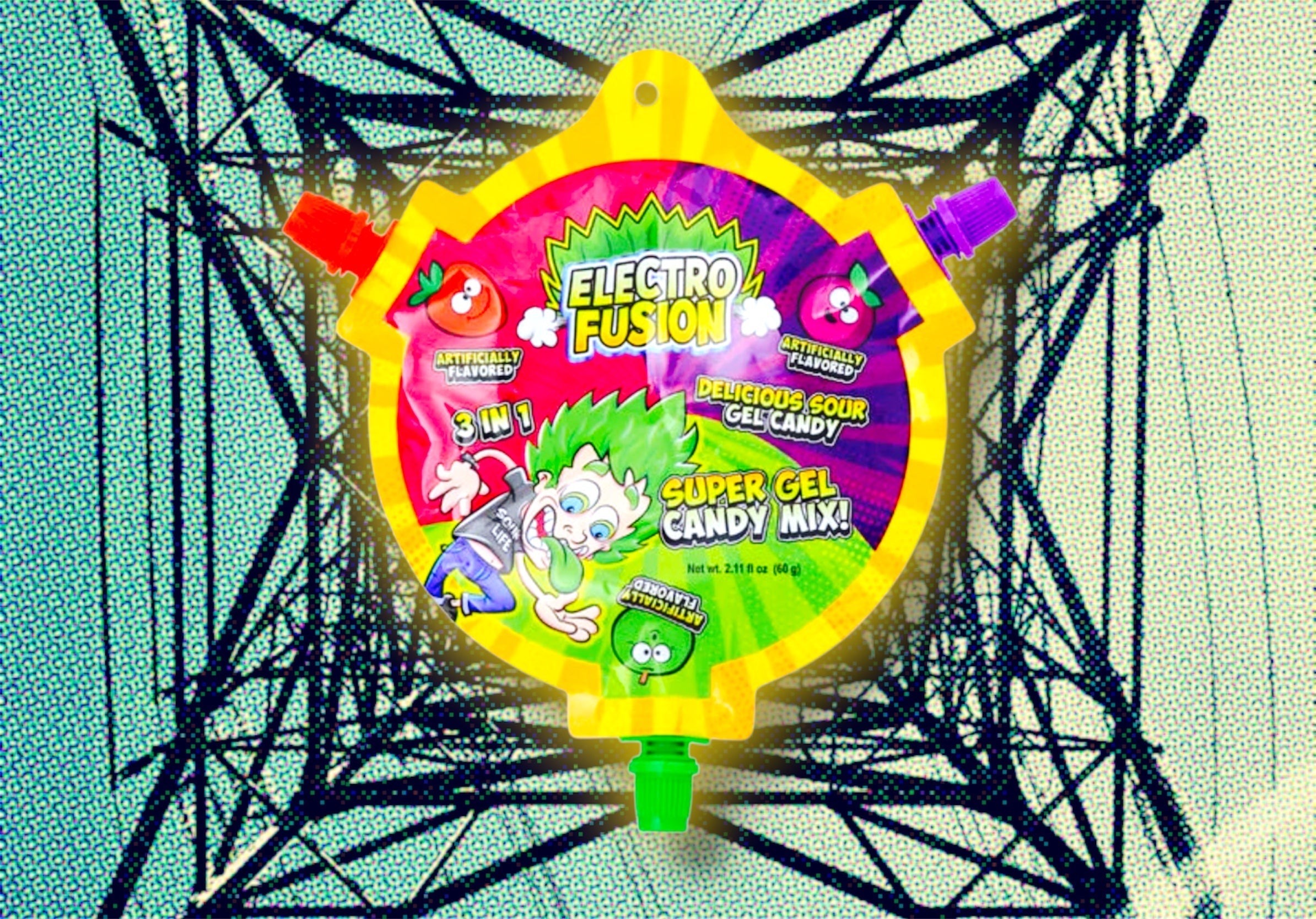 ⚡ Electro Fusion 3‑in‑1 Super Gel Candy Mix — Triple the Sour Fun, One Squeeze at a Time! 🍓🍏🍇