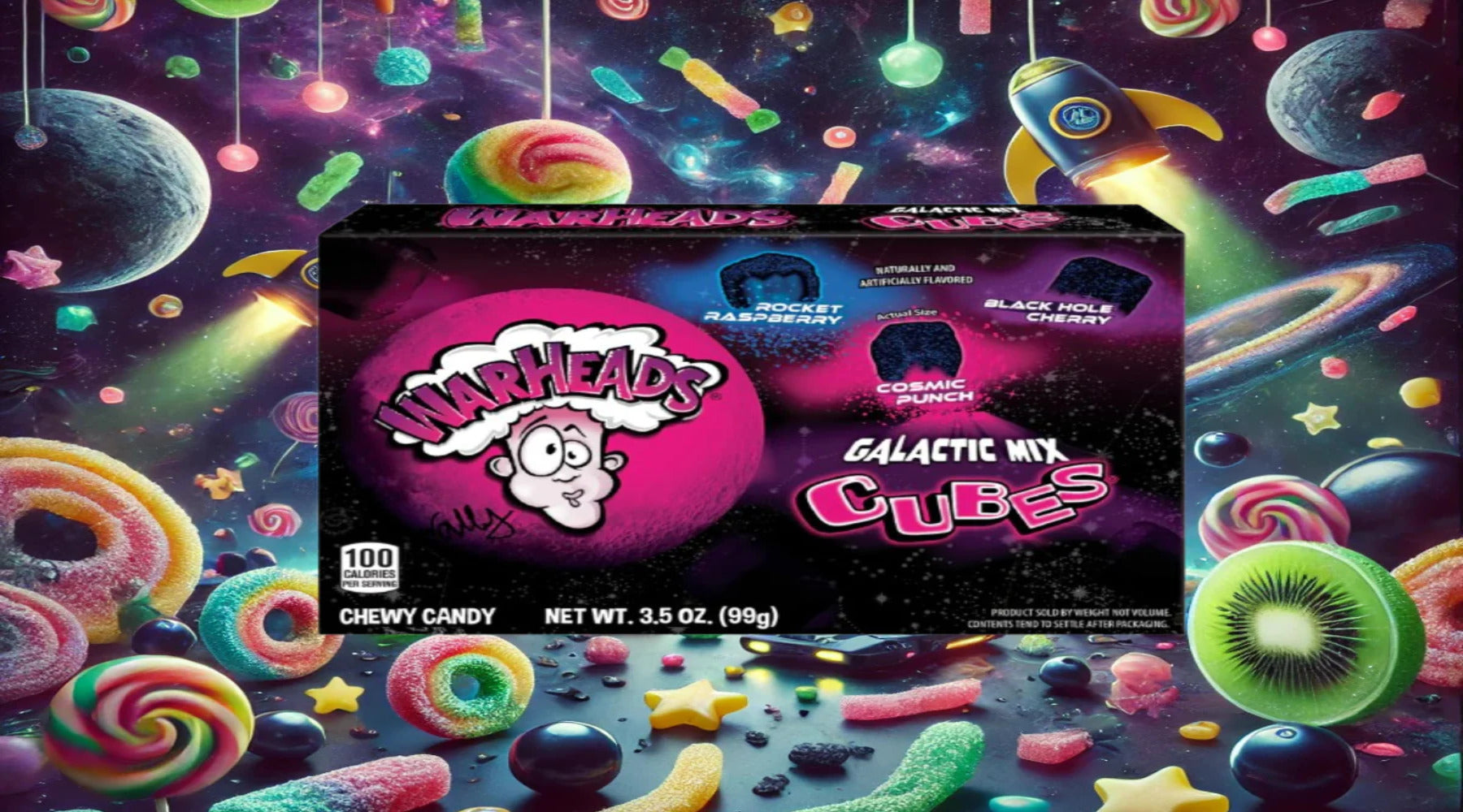 Warheads Galactic Cubes – Sour & Sweet Cosmic Candy | YEG Exotic