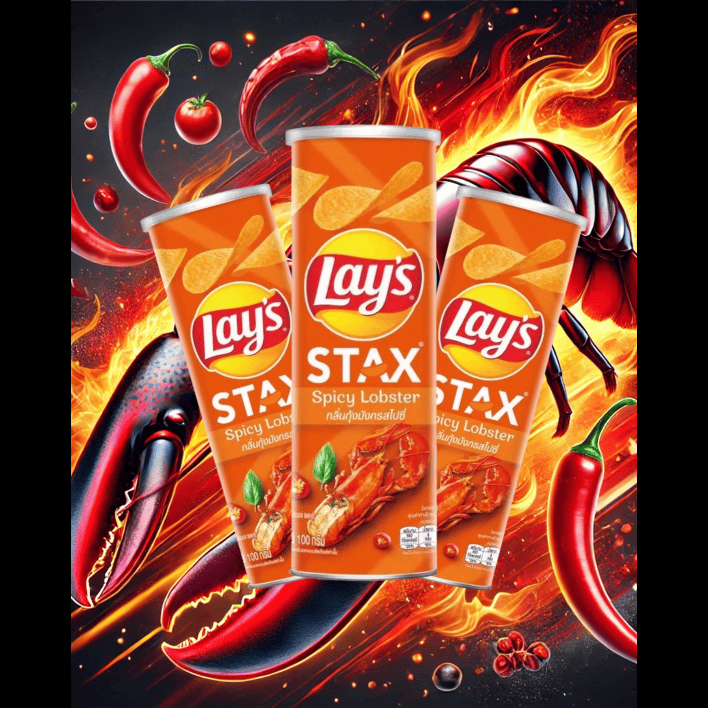 Lay's Stax Spicy Lobster: A Bold Crunch with a Fiery Kick, Now at YEG Exotic!