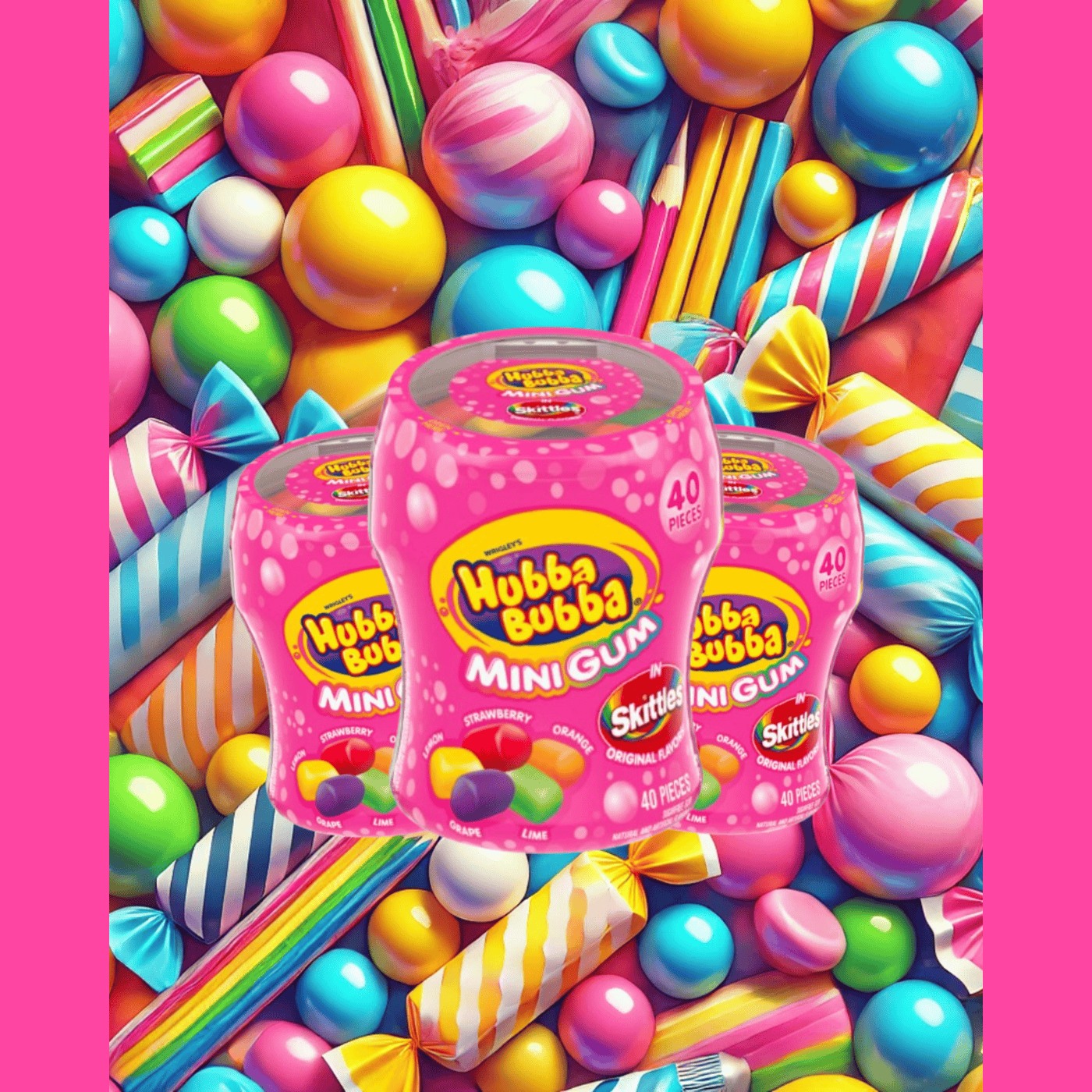 Experience a Burst of Flavour with Hubba Bubba Mini Gum Skittles at YEG Exotic