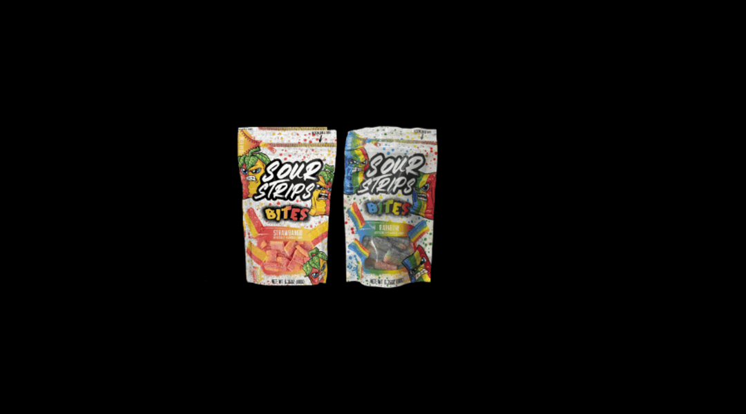 Taste the Rainbow: Sour Strips Bites in Rainbow & Strawbango Now at YEG Exotic!