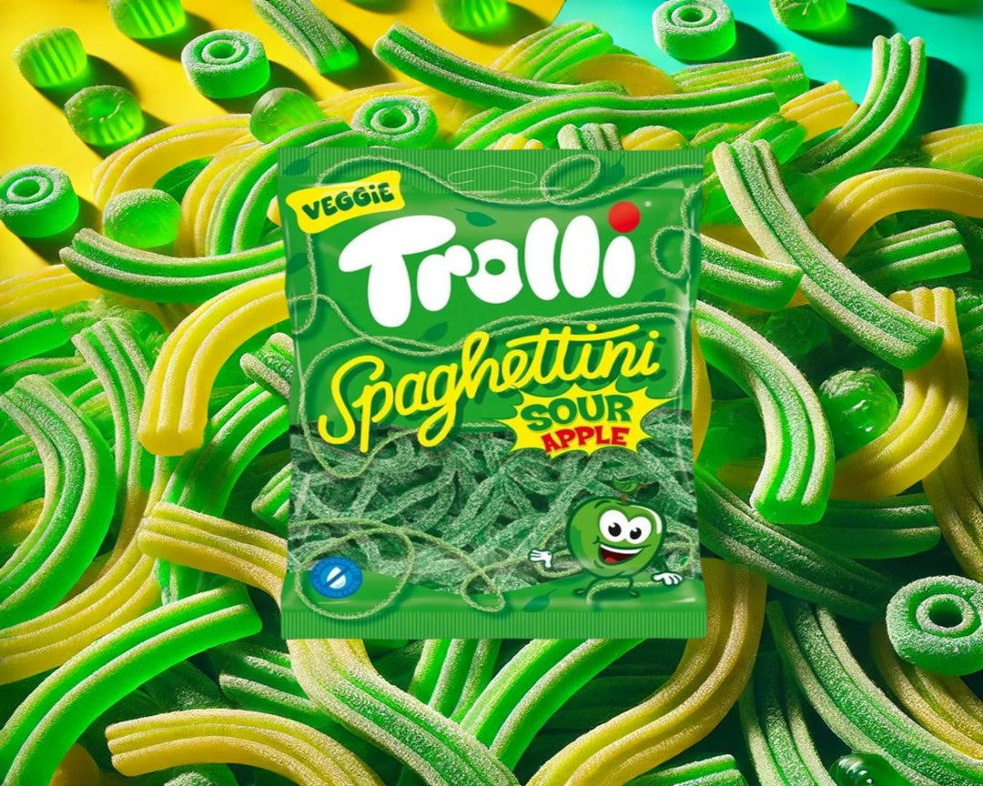 Trolli Spaghettini Sour Apple: A Playful Twist on Gummy Candy at YEG Exotic!