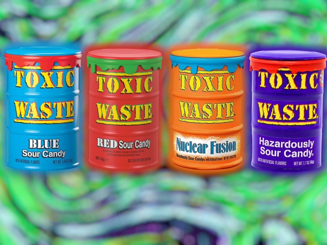 Toxic Waste Sour Candy Tubs — Now in Stock at YEG Exotic!