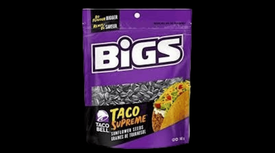 BIGS Flavoured Sunflower Seeds: Taco Bell Supreme Hits YEG Exotic!