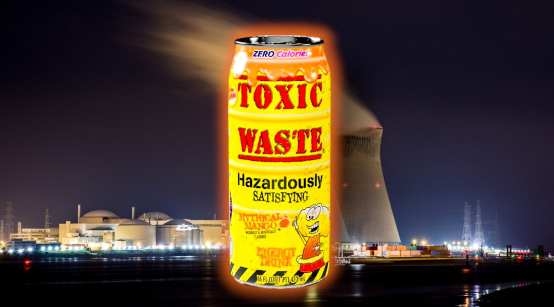 Toxic Waste Mythical Mango Energy Drink – Explosive Mango Power at YEG Exotic Edmonton!