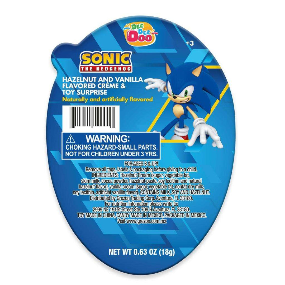 Dee Dee Doo’s Sonic the hedgehog hazelnut and vanilla cream with toy surprise