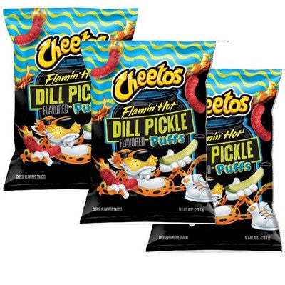 Cheetos Flamin Hot Dill Pickle Puffs