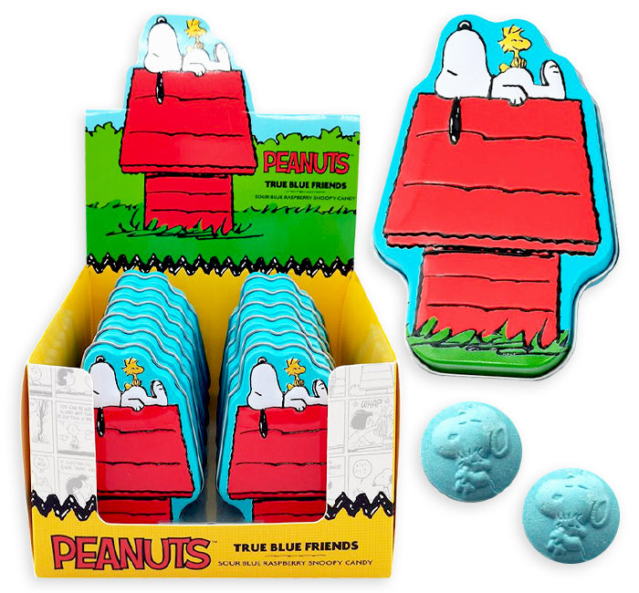peanuts true blue friends tin in display