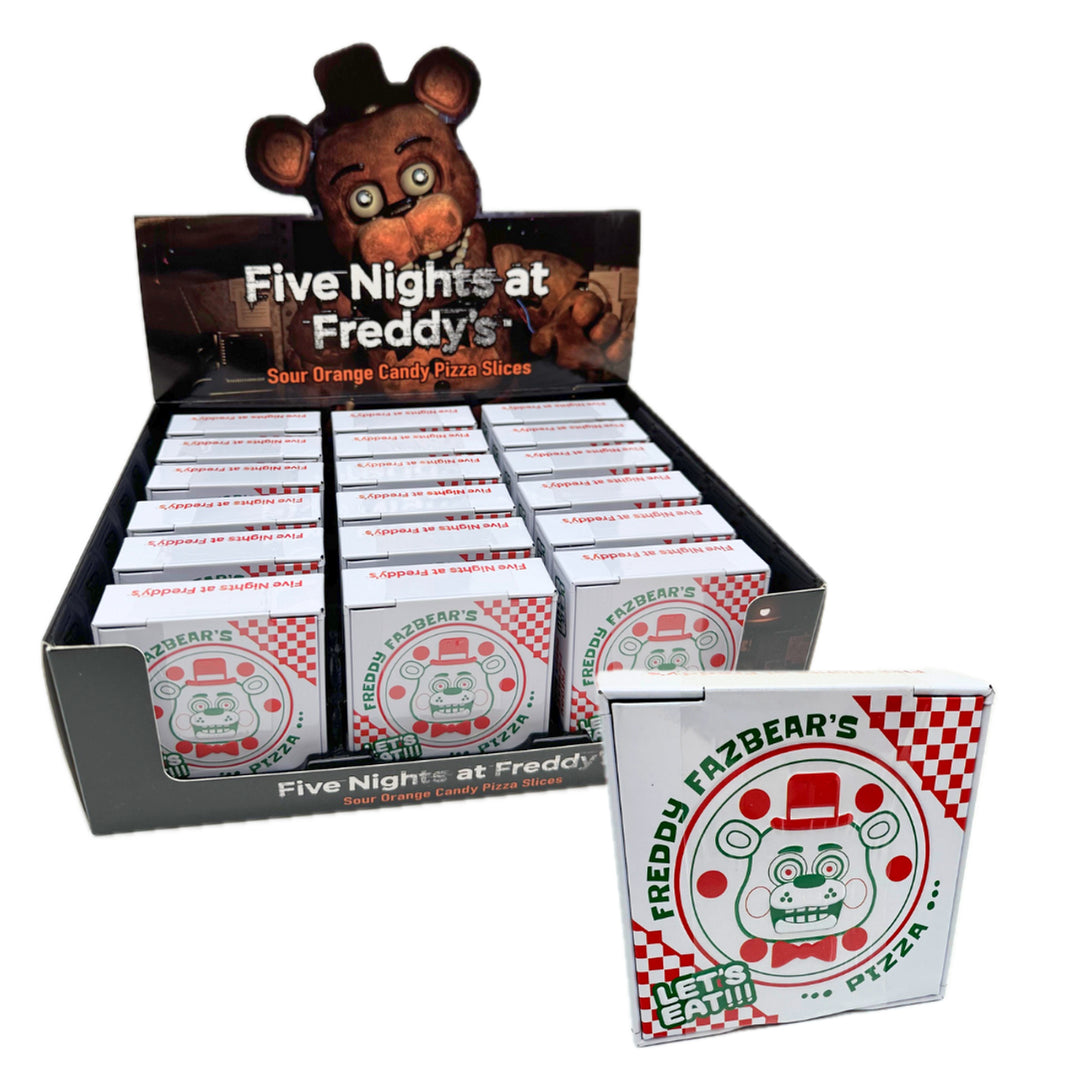 Five Nights at Freddys Sour Orange Candy Pizza Slice Tins