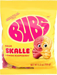 Bubs sour skalle lemon raspberry