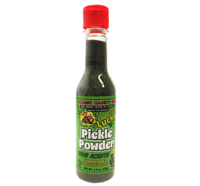alamo candy sour pickle powder bottle