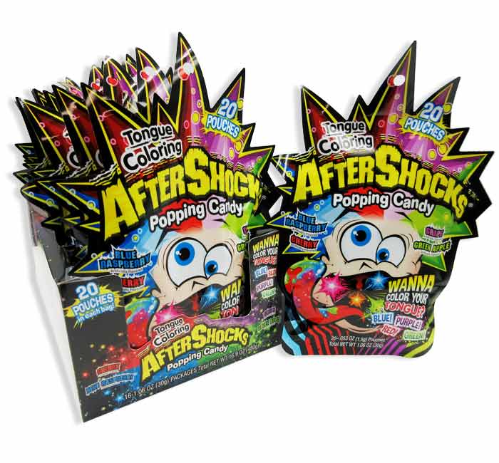 Aftershocks popping candy