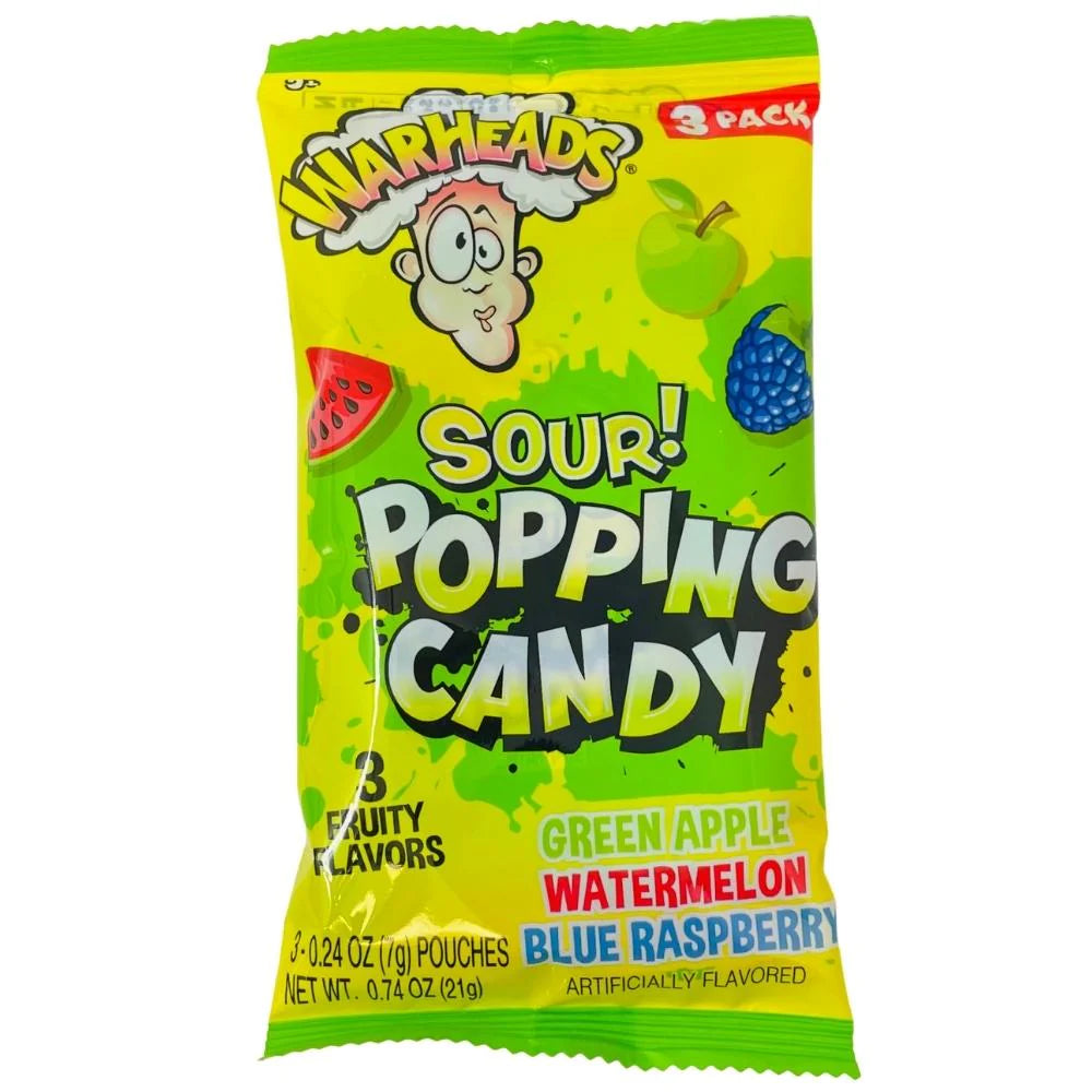 Warheads popping sour candy