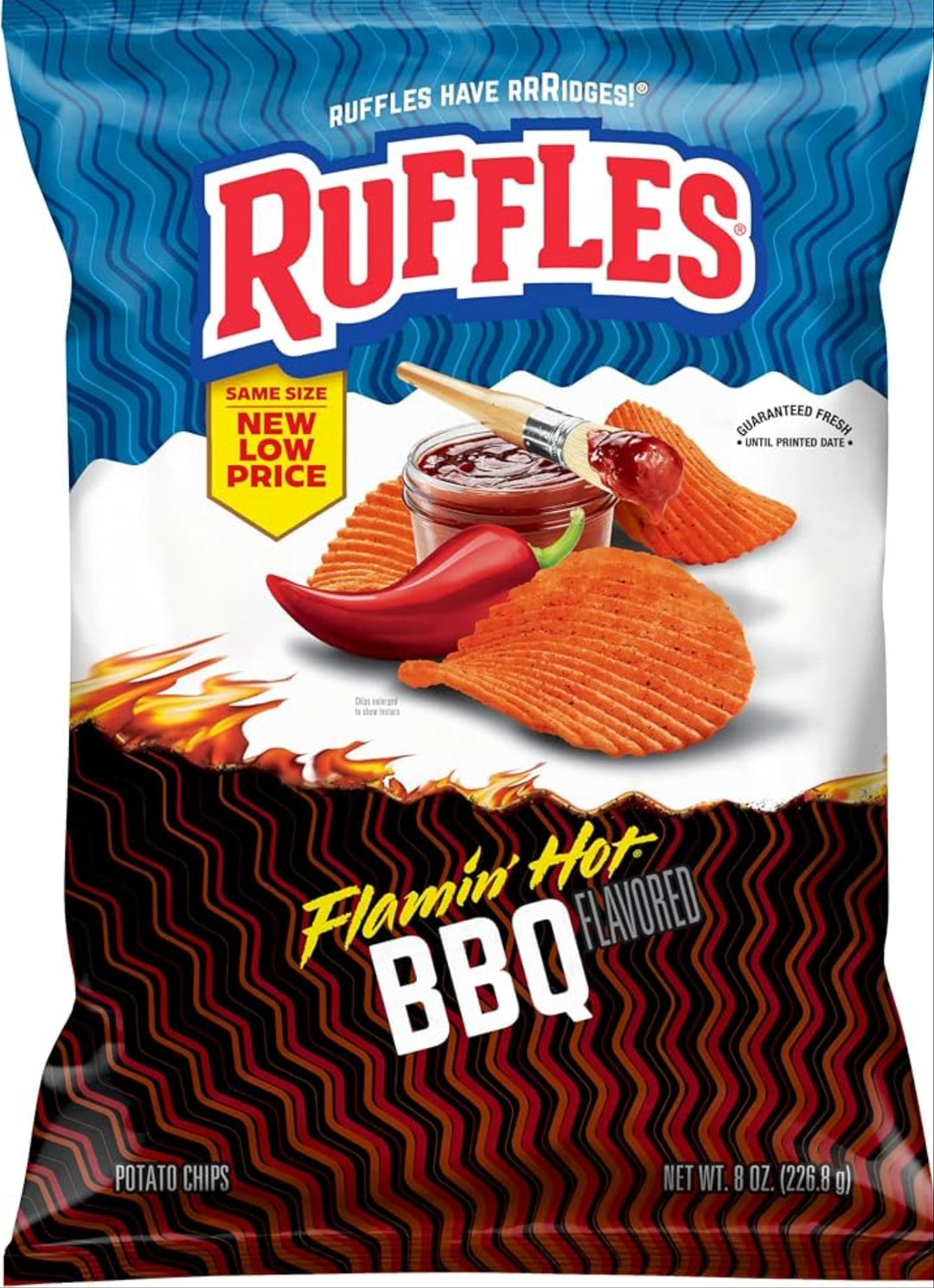 Ruffles Flamin Hot Barbecue Flavoured