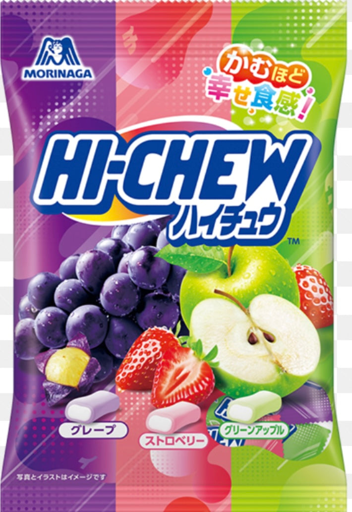 Hi chew morinaga apple, strawberry, grape