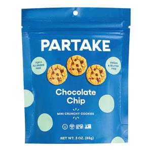 Partake Mini Crunchy Chocolate Chip Cookie Pouch