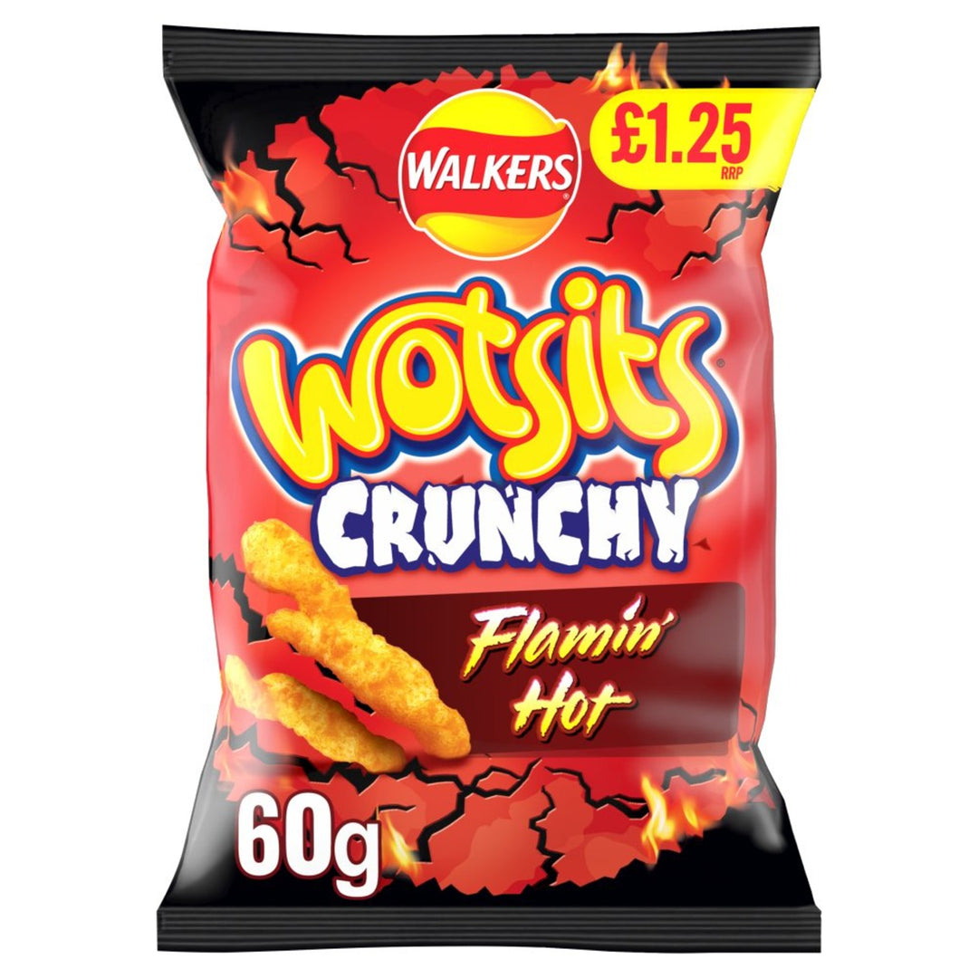 Walkers Wotsit Crunchy Flaming Hot 60g
