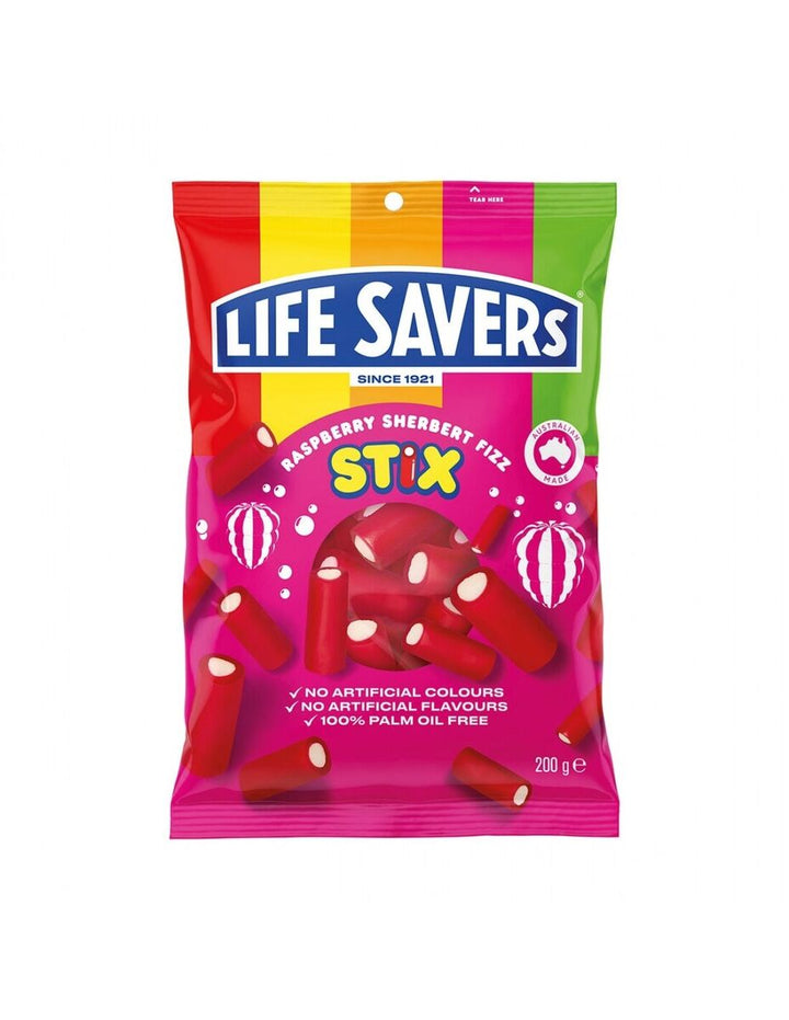 Lifesavers Raspberry Sherbert Stix (AUS) 160g