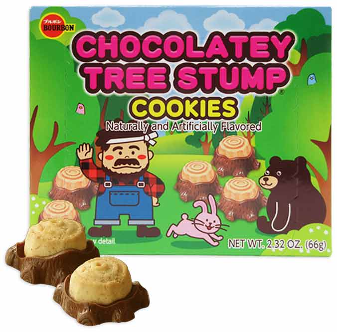 Bourbon foods chocolatey tree stump cookies