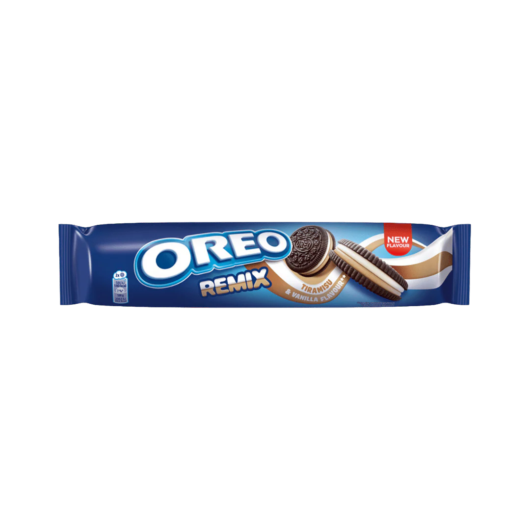 Oreo remix, tiramisu and vanilla