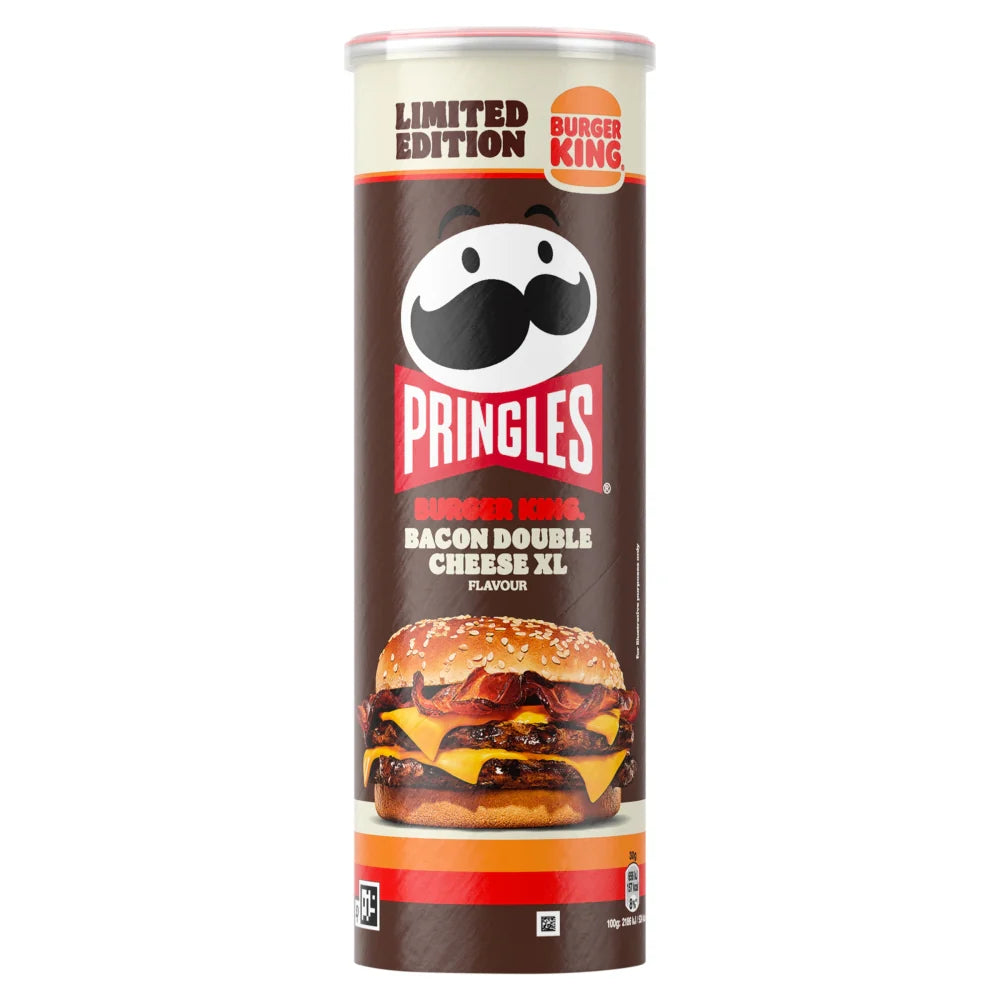 Burger King bacon double cheese Pringles ￼