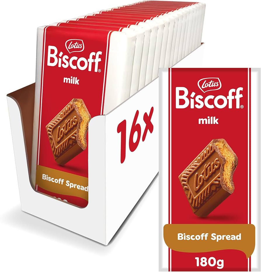 Lotus biscoff milk chocolate with biscoff cream